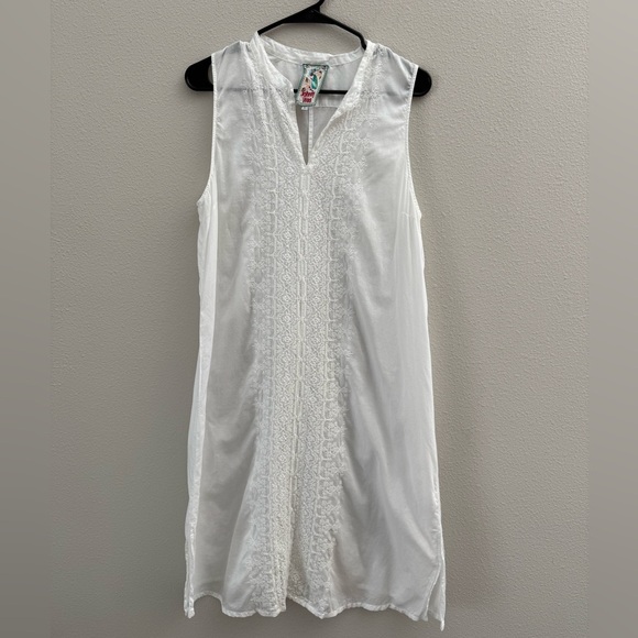 Johnny Was Embroidered Cotton Dress